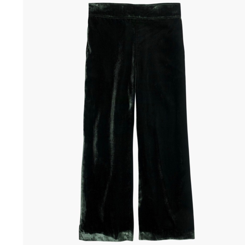 Madewell Velvet Huston Pull-On Crop Pants Women’s Size Medium in Smoky Spruce - Picture 5 of 12